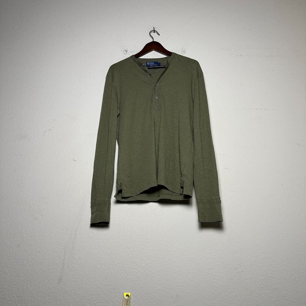 VTG Polo Ralph Lauren Long Sleeve Shirt Men S Green Boho Minimal Gorp Sweater